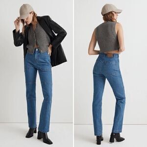 Madewell NWT The '90s Straight Utility Jean in Fenwood Wash Size 31
